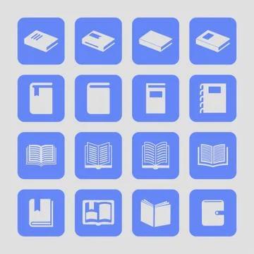 Book icons Stock Illustration