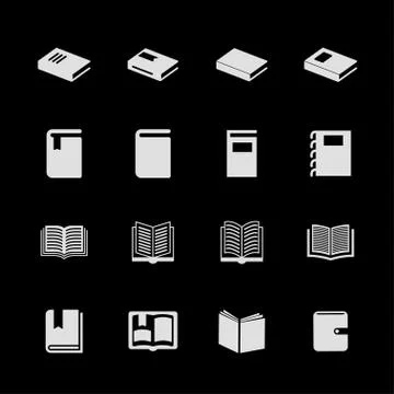 Book icons Stock Illustration