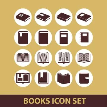 Book icons Stock Illustration