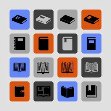 Book icons Stock Illustration