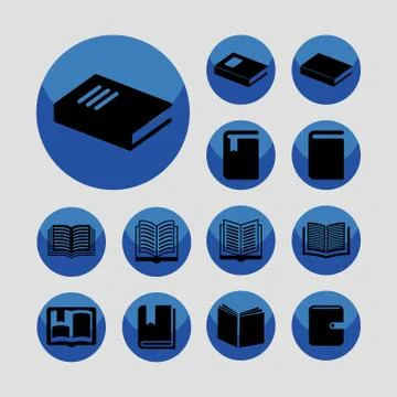 Book icons Stock Illustration