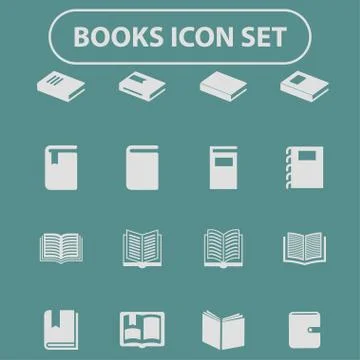Book icons Stock Illustration