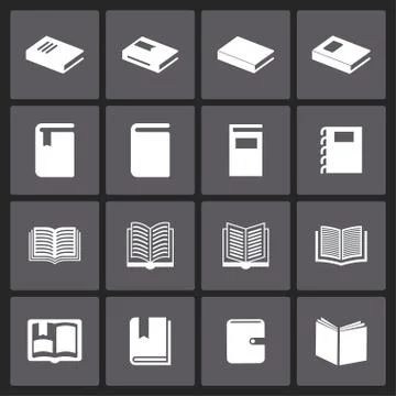 Book icons Stock Illustration