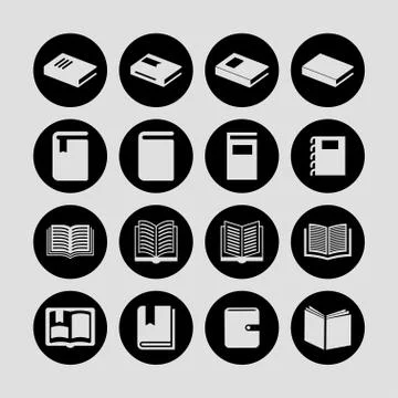 Book icons Stock Illustration