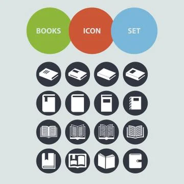 Book icons Stock Illustration