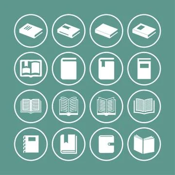 Book icons Stock Illustration