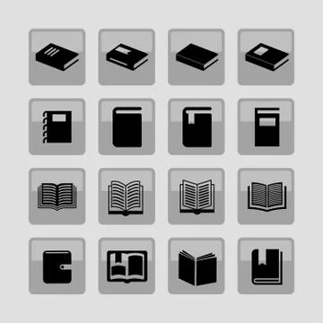 Book icons Stock Illustration