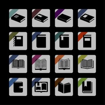 Book icons Stock Illustration