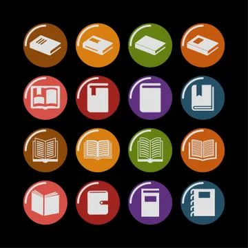 Book icons Stock Illustration