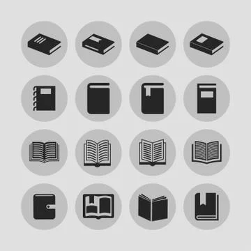 Book icons Stock Illustration