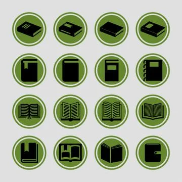 Book icons Stock Illustration