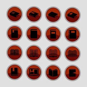 Book icons Stock Illustration