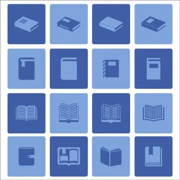 Book icons Stock Illustration
