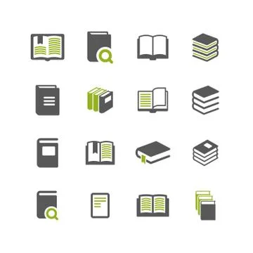 Book icons Stock Illustration