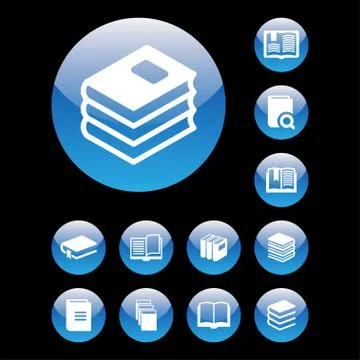 Book icons Stock Illustration