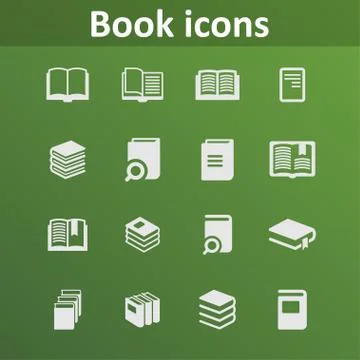 Book icons Stock Illustration