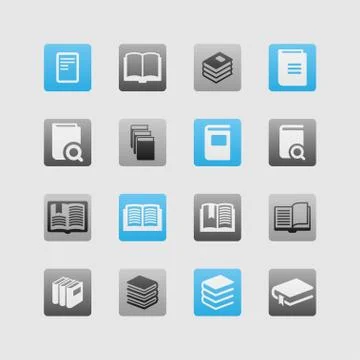 Book icons Stock Illustration