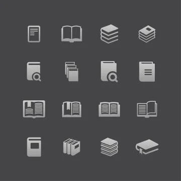 Book icons Stock Illustration