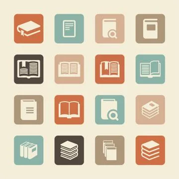 Book icons Stock Illustration