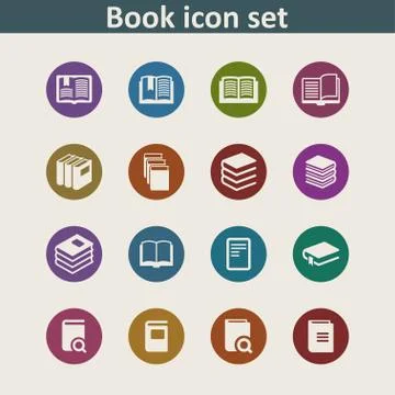 Book icons Stock Illustration