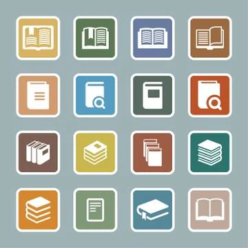 Book icons Stock Illustration