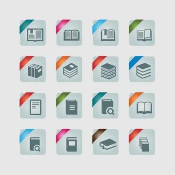 Book icons Stock Illustration