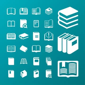 Book icons Stock Illustration