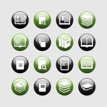 Book icons Stock Illustration