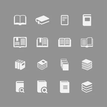 Book icons Stock Illustration