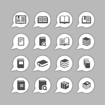 Book icons Stock Illustration