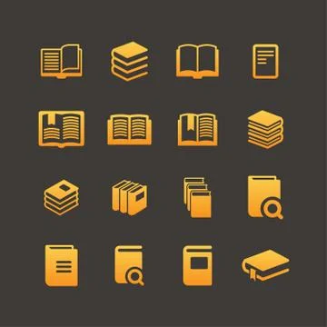 Book icons Stock Illustration
