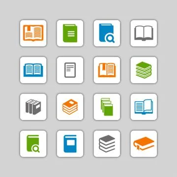 Book icons Stock Illustration
