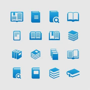 Book icons Stock Illustration