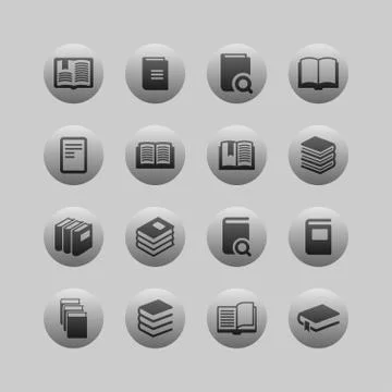Book icons Stock Illustration