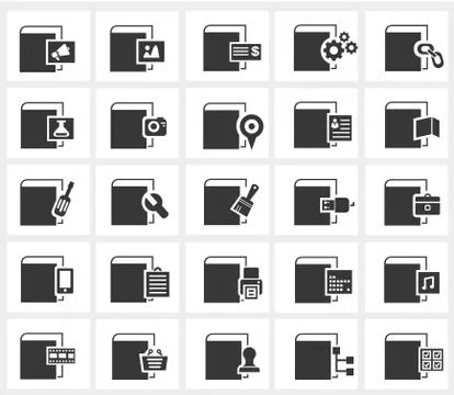 Book icons Stock Illustration