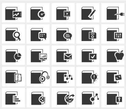 Book icons Stock Illustration