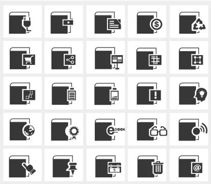 Book icons Stock Illustration