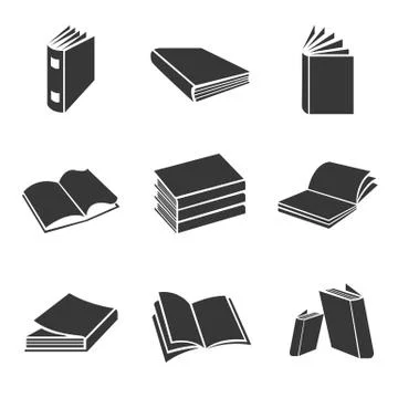 Book icons Stock Illustration