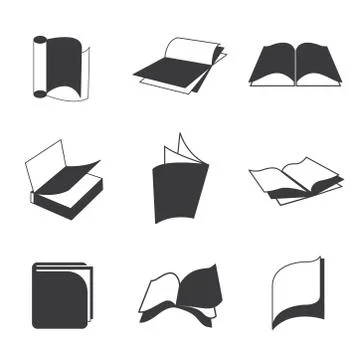 Book icons Stock Illustration