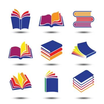 Book icons Stock Illustration
