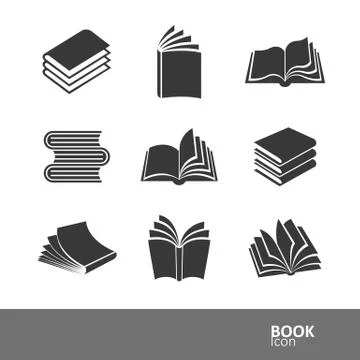 Book icons Stock Illustration