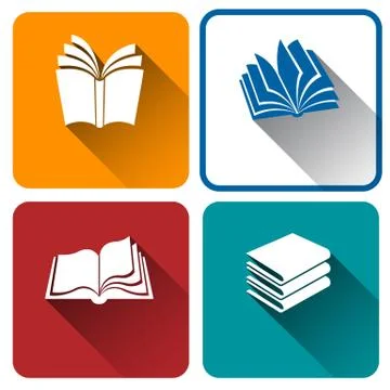Book icons Illustrazione stock