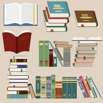 Book Icons Set Stock Illustration