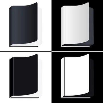 Book Icons. Set Vector Isolated Pictogram of Different Variants Stock Illustration