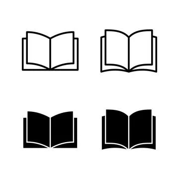 Book icons vector. open book sign and symbol. ebook icon Ilustración de archivo