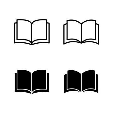 Book icons vector. open book sign and symbol. ebook icon Ilustración de archivo