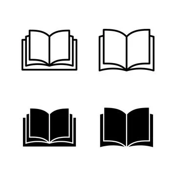 Book icons vector. open book sign and symbol. ebook icon Ilustración de archivo