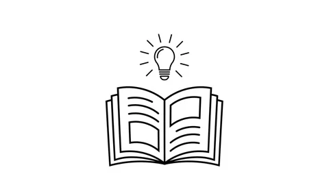 Book idea animated knowledge and inspiration concept with light bulb glowin.. Stock Footage 347811428
