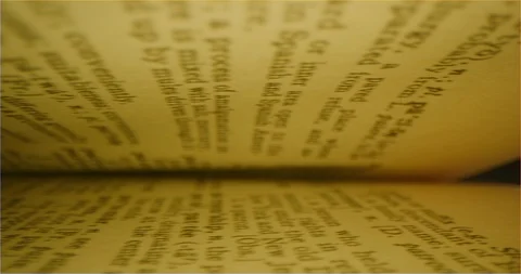 Book from inside, macro shot of text in a book Stock Footage 126266306