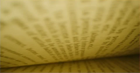 Book from inside, macro shot of text in a book Stock Footage 126266375